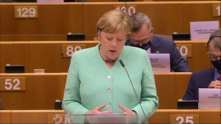 Präsentation des Programms für die deutsche Ratspräsidentschaft durch Kanzlerin Merkel