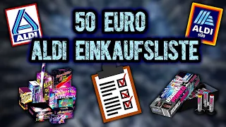 ALDI FEUERWERK EINKAUFSLISTE 2023/24 💥📝 50 EURO