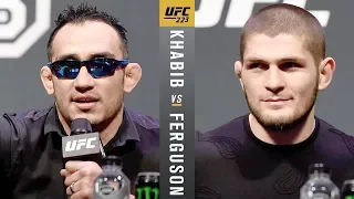 Ferguson vs Khabib Media Conference Call event in 4 minutes with subtitles (UFC 223)