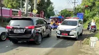 Ambulans Bawa Pasien Kritis Terjebak Macet, Ditolong Kapolres Sukabumi