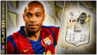 SHOULD YOU DO HIS SBC???!! PRIME ICON MOMENTS 94 RATED THIERRY HENRY PLAYER REVIEW - FIFA 22