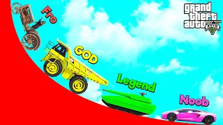 GTA 5: WHICH CAR CAN CLIMB THE HIGHEST LEVEL CHALLENGE with CHOP & BOB (GTA V Mods)