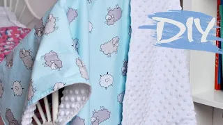 Как сшить детский плед из плюша минки ✂️ Как шить плюш MINKY  How to Sew the Baby Blanket