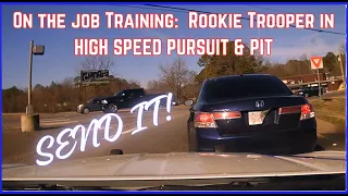 🚨WATCH & LISTEN:  Rookie & FTO Trooper chase and PIT / TVI stolen HONDA w/ kids inside #pursuit #pit