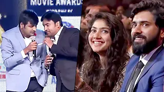 Sai Pallavi And Nivin Pauly Enjoying Comedy Encounters Of Mirchi Shiva And Sathish