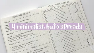 4 easy & minimalist bullet journal spread ideas to try out!