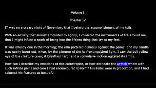 Frankenstein - 1818 - by Mary Shelley - Volume 1 - Chapter 4