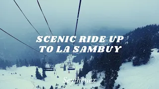 Climbing La Sambuy (Seythenex) On Ski Lift In French Alps