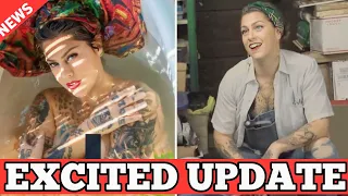American Pickers!! Danielle Colby goes topless and shows tattoo-covered body in risqué new photo!