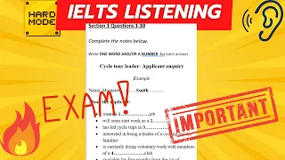 Cycle tour leader IELTS Listening | Modest T28