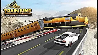 Train Jump Impossible Mega Ramp - Let's Crush Your Trains and Cars