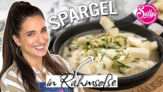 einfaches Spargelrezept - weißer Spargel in cremiger Rahmsoße! (kurze Zubereitungszeit)