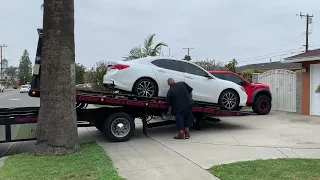 How to operate a flatbed tow truck, stuck in park for whatever reason,don’t drag it ,walk it …