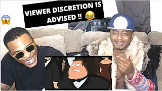 MY BRO COULDN'T  TAKE IT LOL ..|  FAMILY GUY ROASTING EVERYTHING BLACK REACTION!!