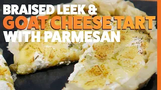 Braised Leek & Goat Cheese Tart with Parmesan | Camp Cooking with Cam