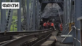 ⚡️Залізничним мостом в Ірпені проїхав ПЕРШИЙ за два місяці електропотяг