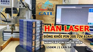 [ Đóng Pin Hàn Laser FREE] Khối Pin CATL 20S 72V 62Ah | Nhận hàn Laser | Nâng cấp xe điện | Black 64