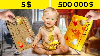 ZENGİN İLE METELİKSİZ *Müthiş Bütçeler Kapışması | 123 GO! CHALLENGE ALTIN KREDİ ​​KARTINA KARŞI 5$!