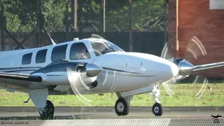 Beechcraft G58 Baron - (PP-LVB) - Decolagem em Joinville 04/06/2023