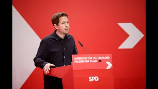 Kevin Kühnert beim Sonderparteitag der SPD