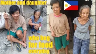 2 Old Filipino Ladies Beg for Food Everyday to Survive. Travel to the Philippines and See Poverty