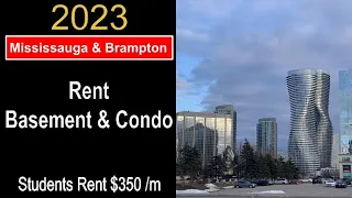 Basement & Condo rents in Mississauga & Brampton 2023 / Shared basement for International Students
