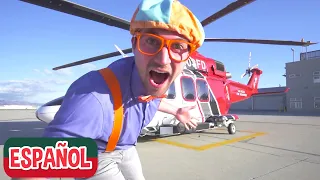 Blippi Español Explora un Helicóptero de Bomberos  | Videos Educativos para Niños