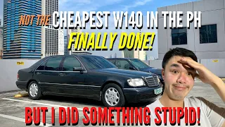 The cheapest W140 is FINALLY DONE! But I did something STUPID! - W140 Update 3