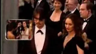 Johnny Depp and Marion Cotillard at the Oscar's red carpet