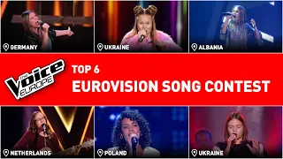 The BEST EUROVISION Song Contest songs on The Voice Kids! | TOP 6