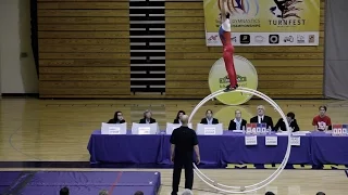 World Championships in Gymwheel 2016 Tony Nelson 4th place vault finals