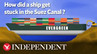 How did a ship get stuck in the Suez Canal?