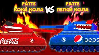 Tank Cartoon #08: Coca Cola Tank Vs. Pepsi Cola Tank - Tank Battle | Cartoon about Tanks