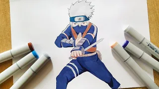 How to Draw Young Kakashi Hatake - Step By Step Tutorial | Naruto