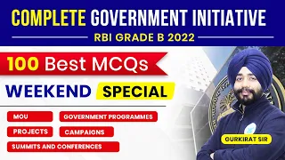 Important MCQs of Government Initiatives for RBI Grade B Exam | RBI Current Affairs | Revision PDF