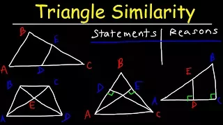 Triangle Similarity - AA SSS SAS & AAA Postulates, Proving Similar Triangles, Two Column Proofs