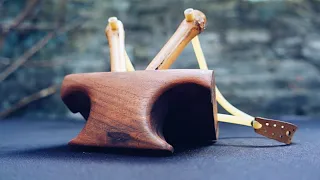 100% Handcrafted - Unique “MAYBUG” compact Slingshot - Wooden DIY