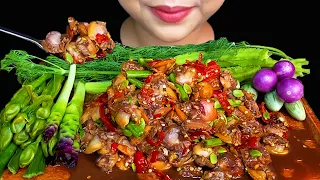 Eating Spicy Thai Food||Spicy Blood Cockle Salad