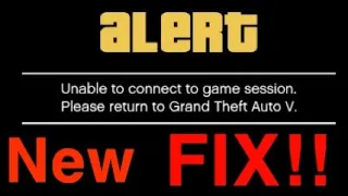GTA5 Online how to FIX Unable to connect to game session