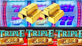 Classic 3 Reel Triple Gold 5 Line Casino Slot Gives HOT Hits