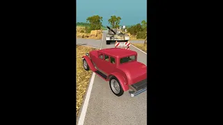 Tank vs Car   BeamNG Drive #Shorts