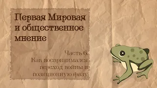 Первая Мировая и общественное мнение | 6. Восприятие перехода в позиционную фазу