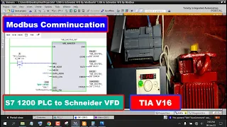 Siemens S7 1200 PLC to Schneider VFD Modbus communication.