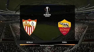 SEVILLA VS ROMA UEFA EUROPA LEAGUE ROUND OF 16 FIRST LEG (PES 2019 GAMEPLAY)