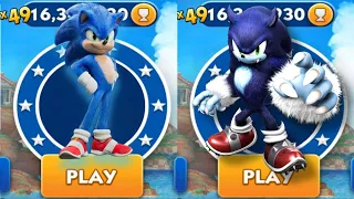 Sonic Dash VS Werehog Dash _ Movie Sonic vs All Bosses Zazz Eggman