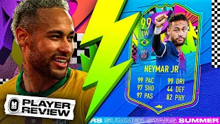 BEST PLAYER ON FIFA?! 💯 | 99 SUMMER STARS NEYMAR PLAYER REVIEW | FIFA 21 Ultimate Team