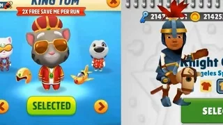 Talking Tom King Gold Run VS Subway Surfers Bangkok Gameplay 2017