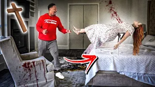 ACTING LIKE IM POSSESSED Prank On HUSBAND!!! He Runs Out The House