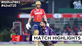 Punjab Kings Vs Kolkata Knight Riders IPL 42nd Match Highlights 2024 | PBKS vs KKR IPL Highlights