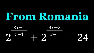 Solving a Nice Exponential Equation from Romania